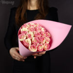 Розы из шоколада «Розовый микс»